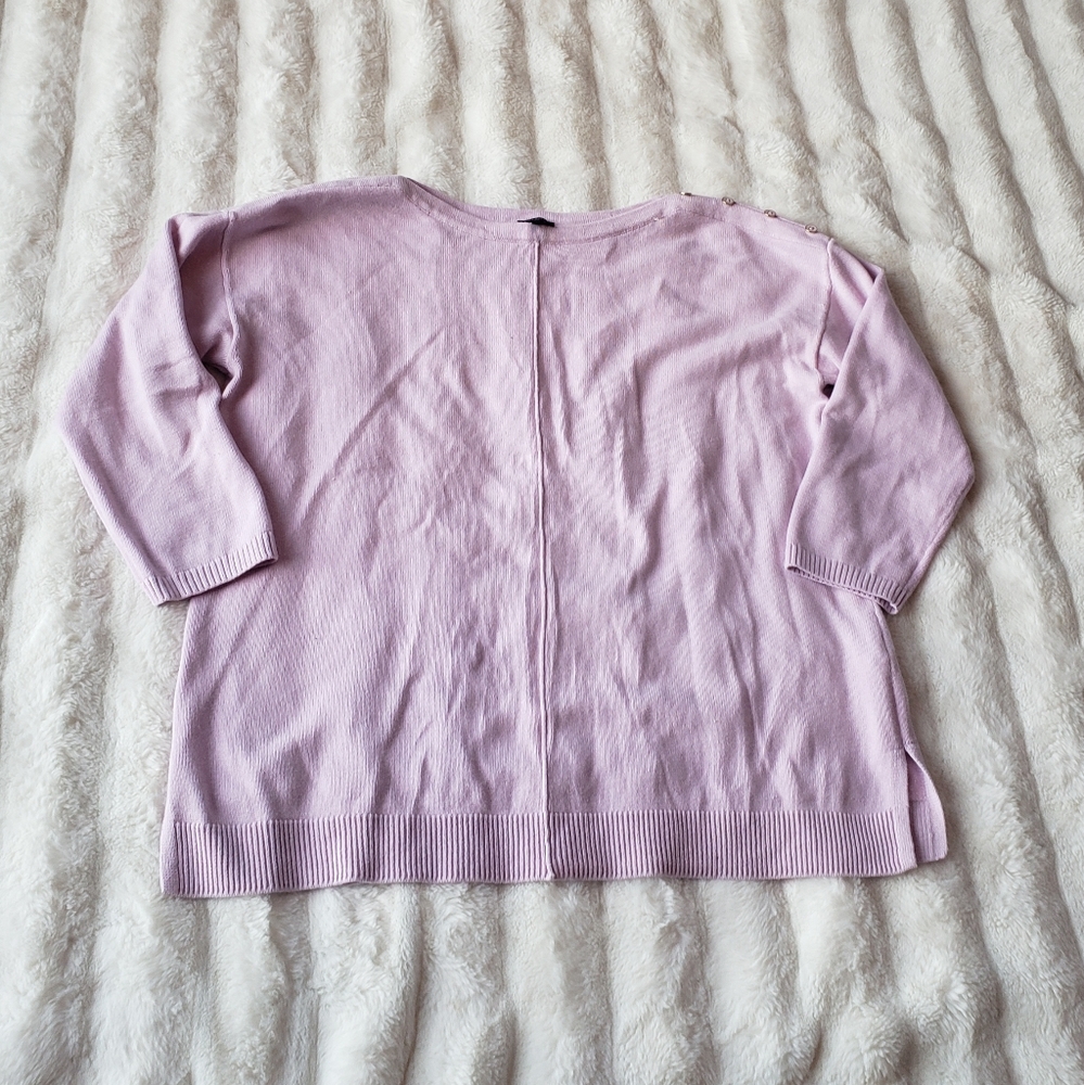 Talbots Light Pink Scoop-Neck Knit Sweater